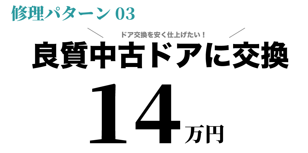 良質中古ドアに交換